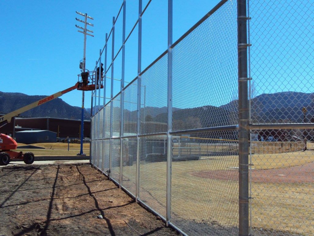 Commercial Chain Link Fence Install Baseball Field St. George Ut