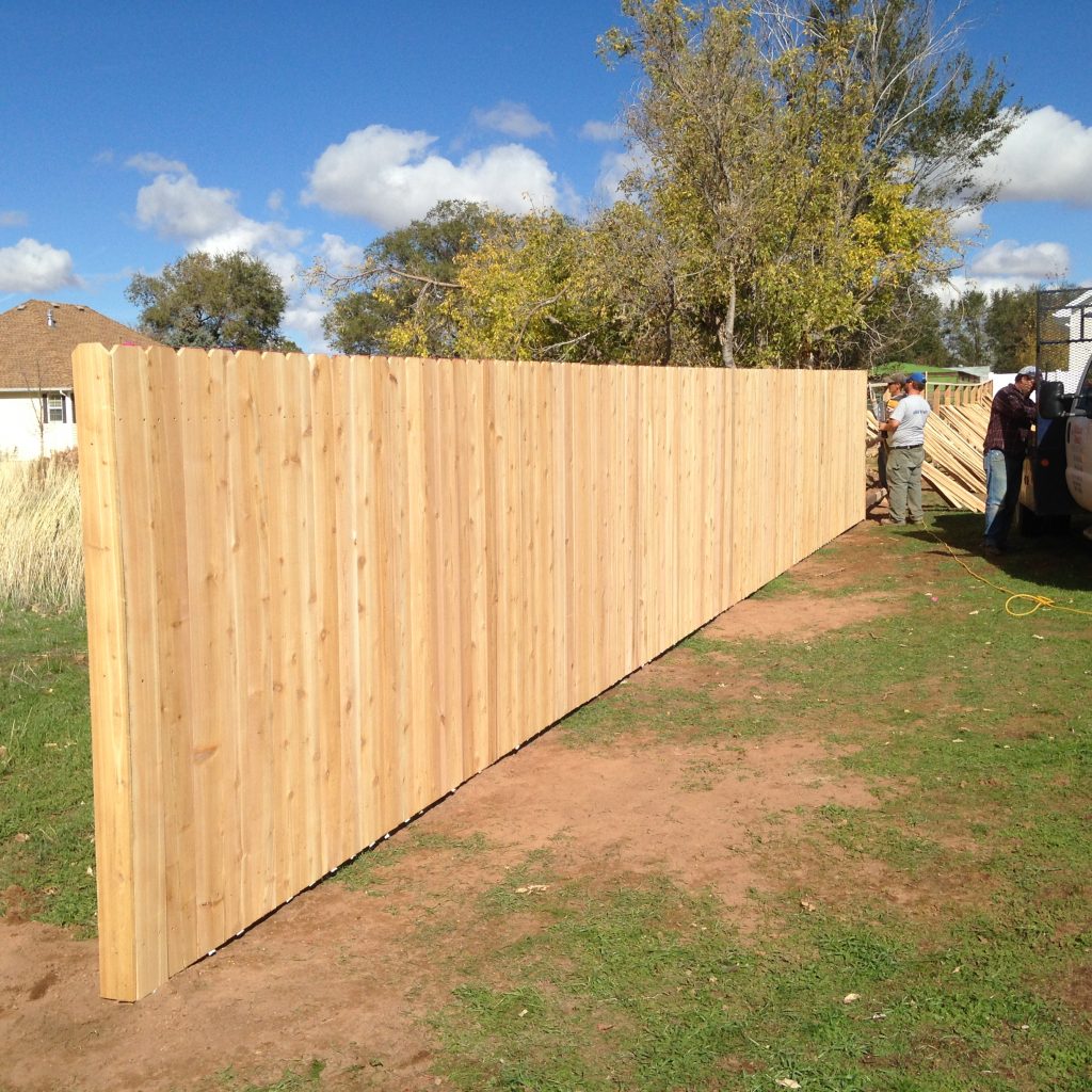 Custom wood privacy fence installed in Cedar City Utah.