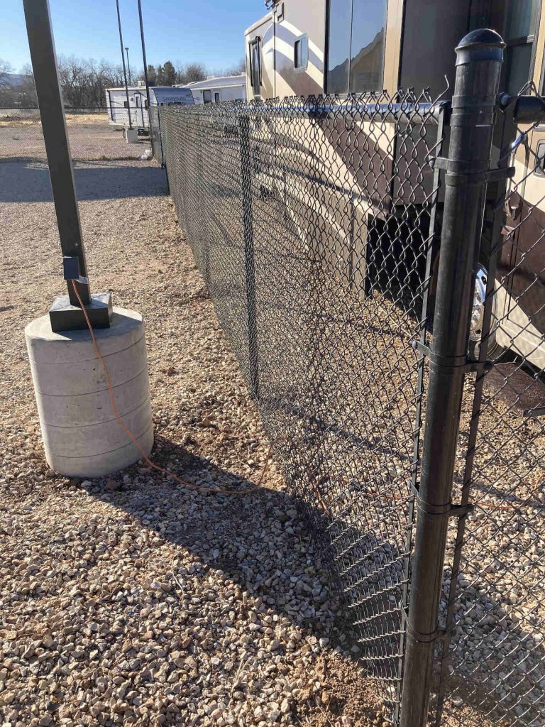 Installation of Black Chain Link Fence In Hurricane Ut
